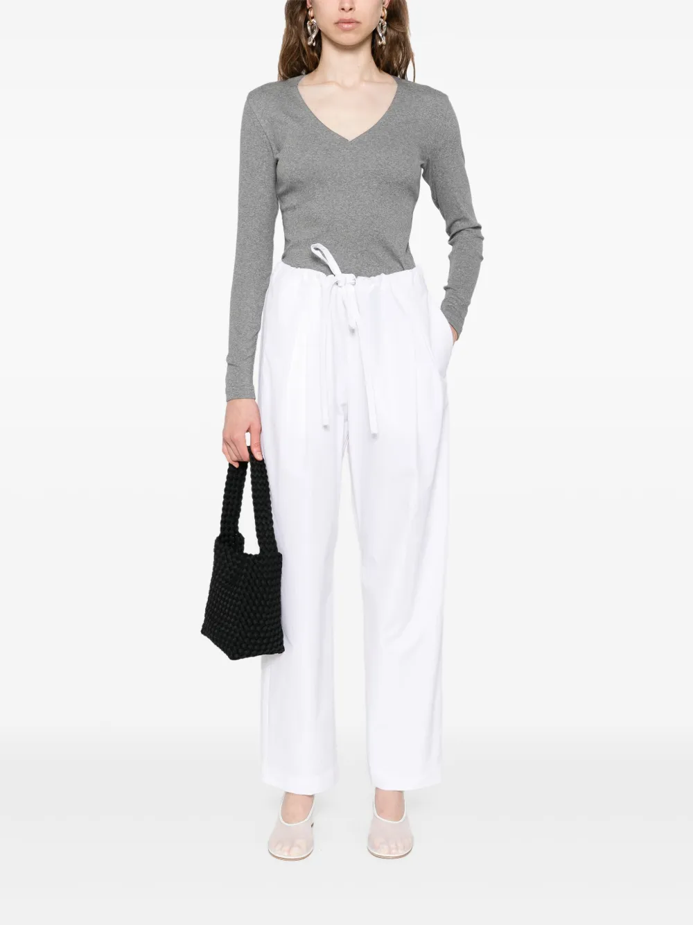 Fabiana Filippi v-neck long-sleeve sweater | Knitted Sweaters | Image 2