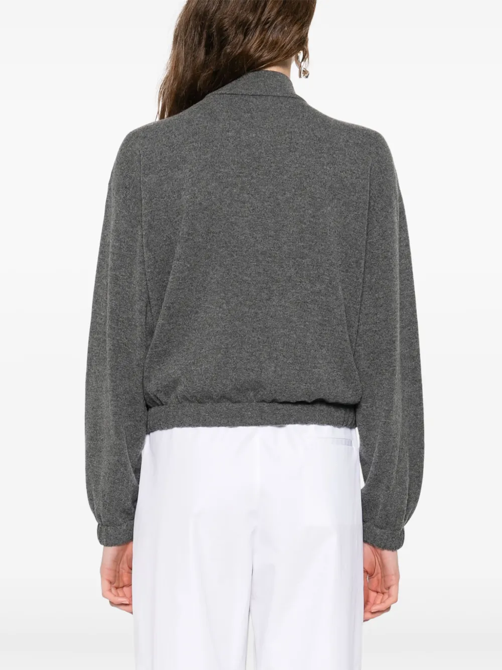 Fabiana Filippi Vest met rits en knoopdetail Grijs