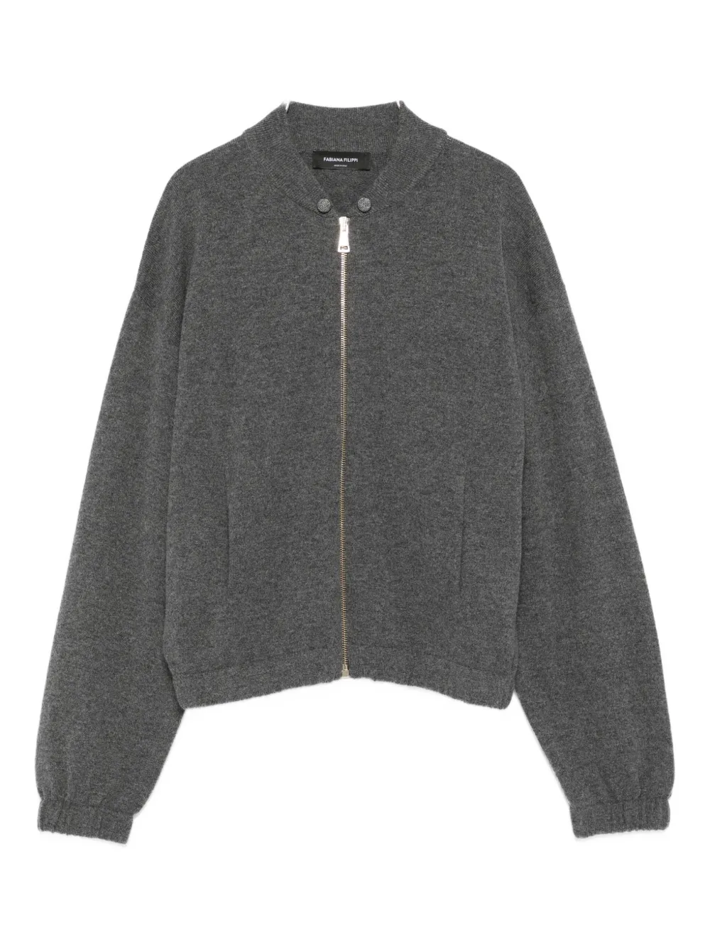 Fabiana Filippi Vest met rits en knoopdetail Grijs