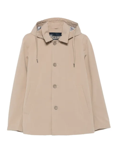 Herno hooded buttoned jacket