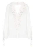 Chloé broderie-anglaise ruffled blouse - White