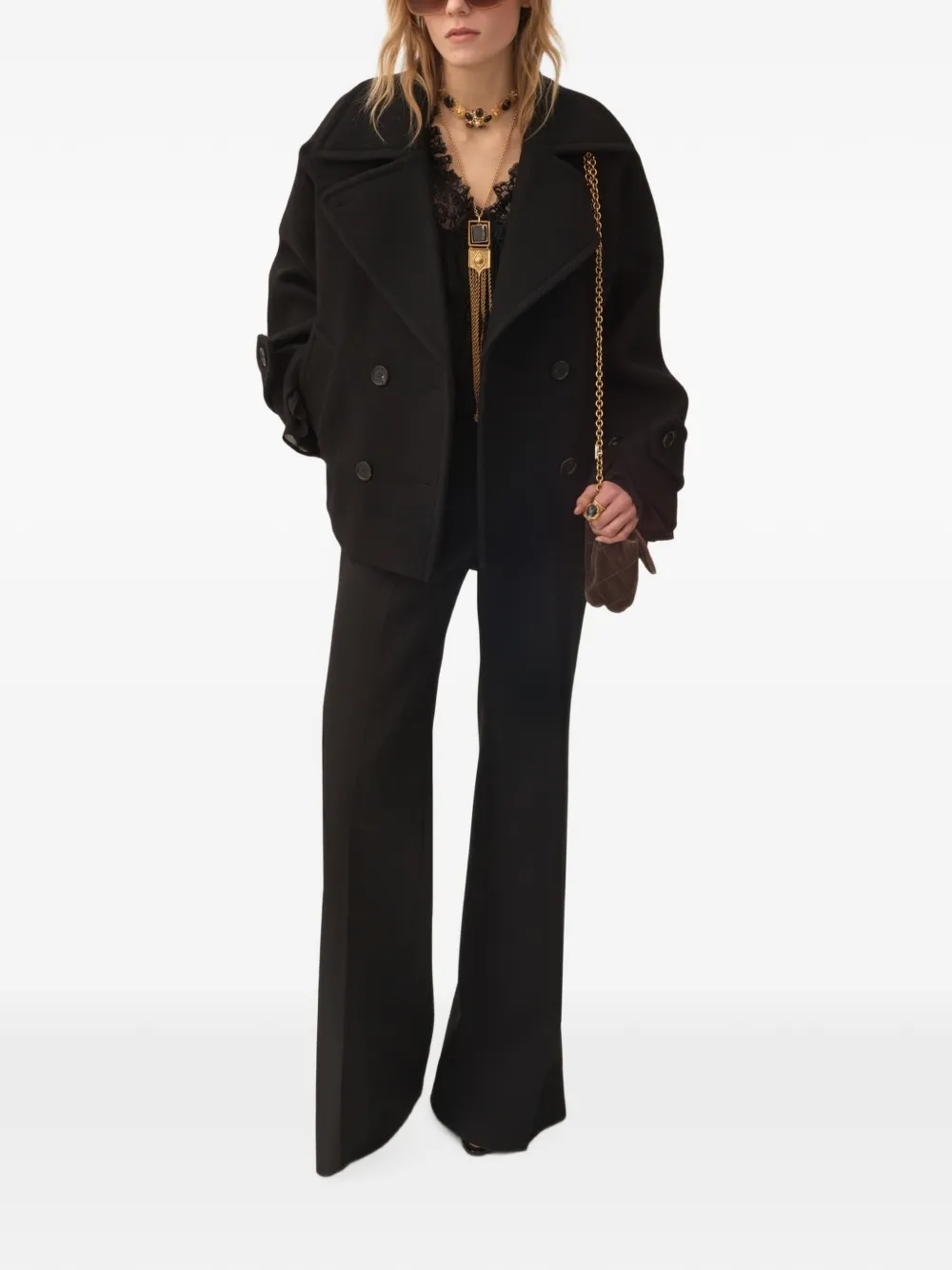 Chloé Jack met dubbele rij knopen 001 BLACK