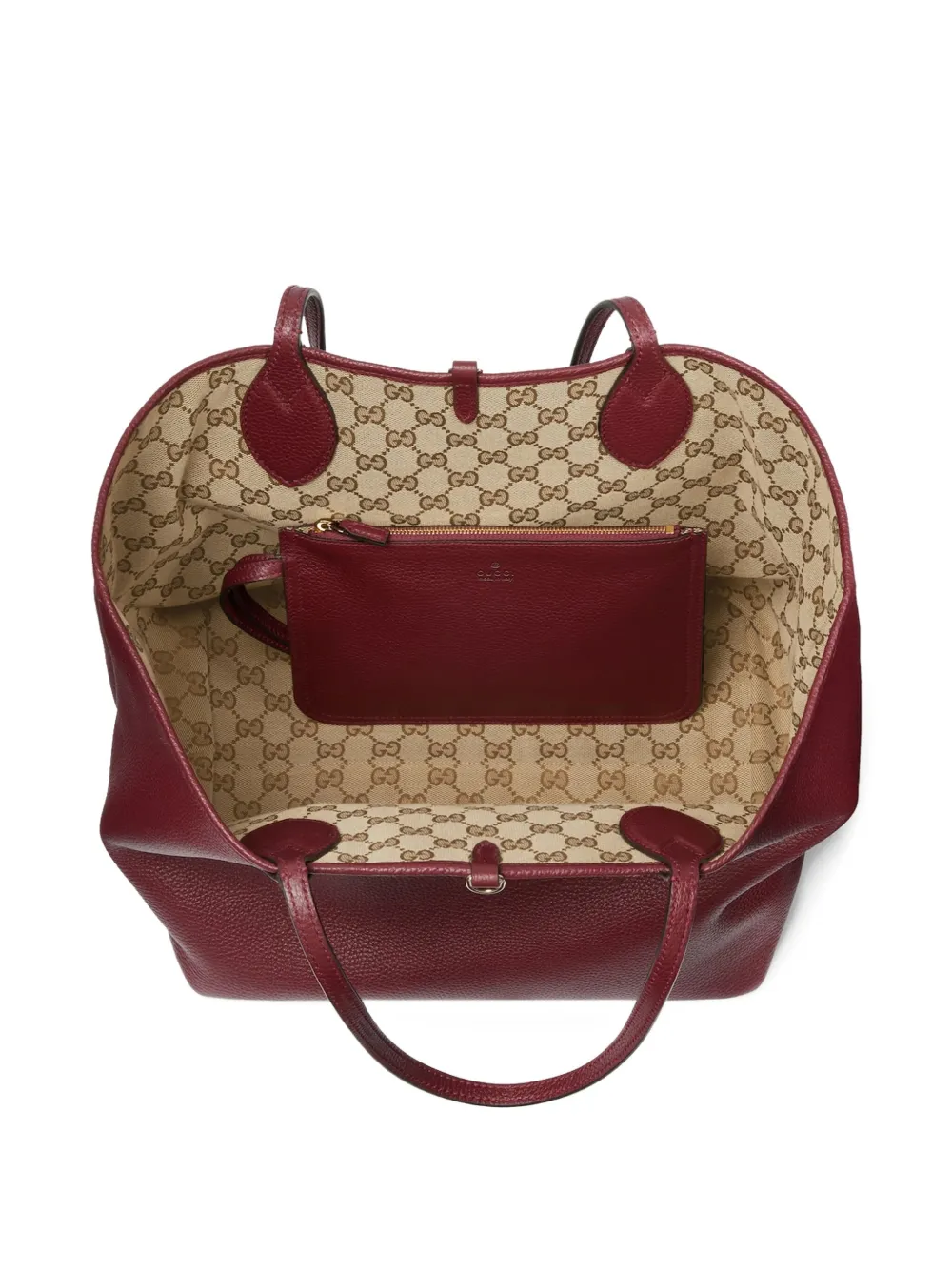 Gucci Grote Totissima leren shopper Rood