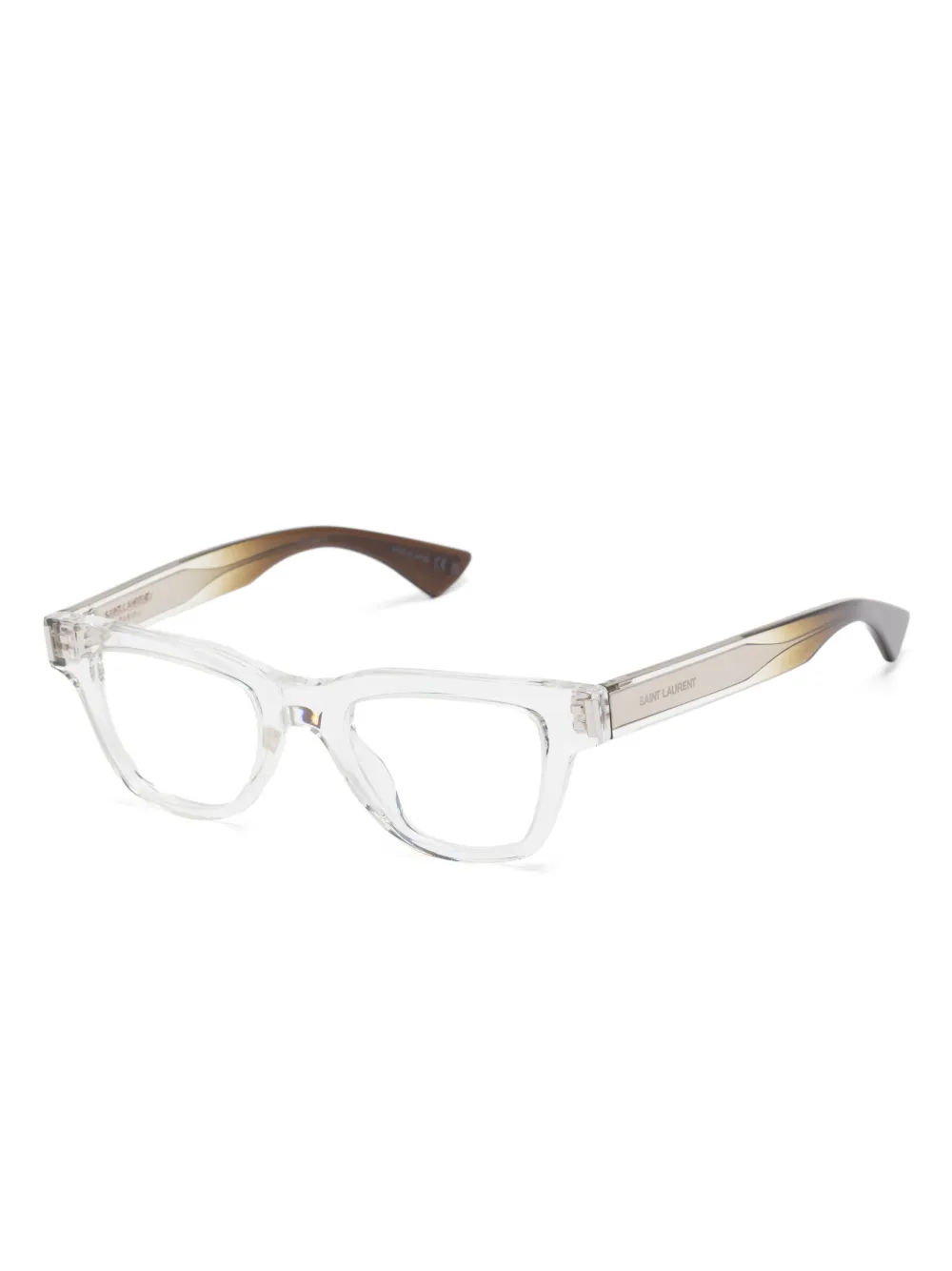 Saint Laurent Eyewear Bril met vierkant montuur Wit