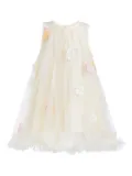 Mimi Tutu floral-embellished tulle dress - Neutrals