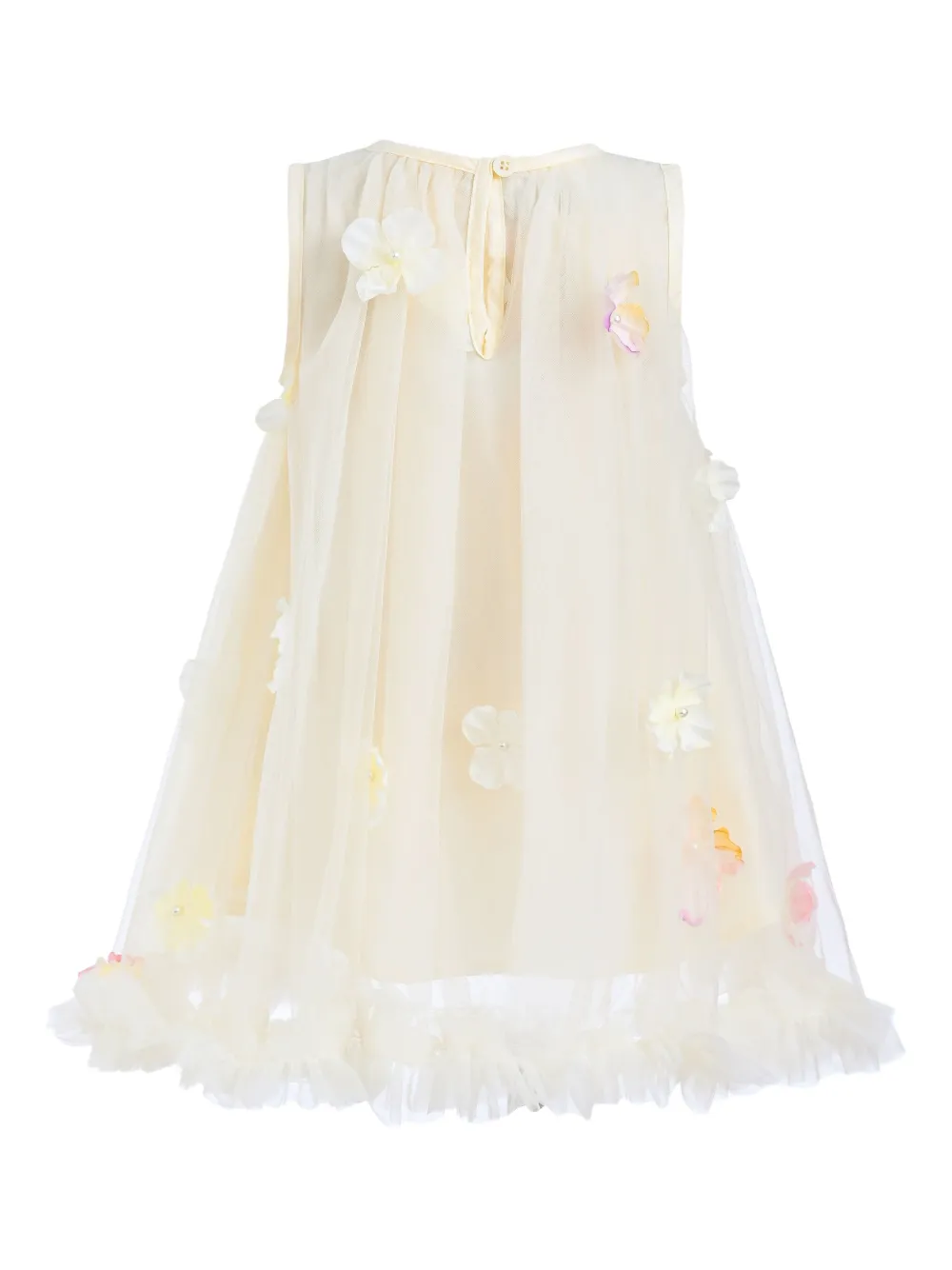 Mimi Tutu Jurk met bloemen en tule Beige