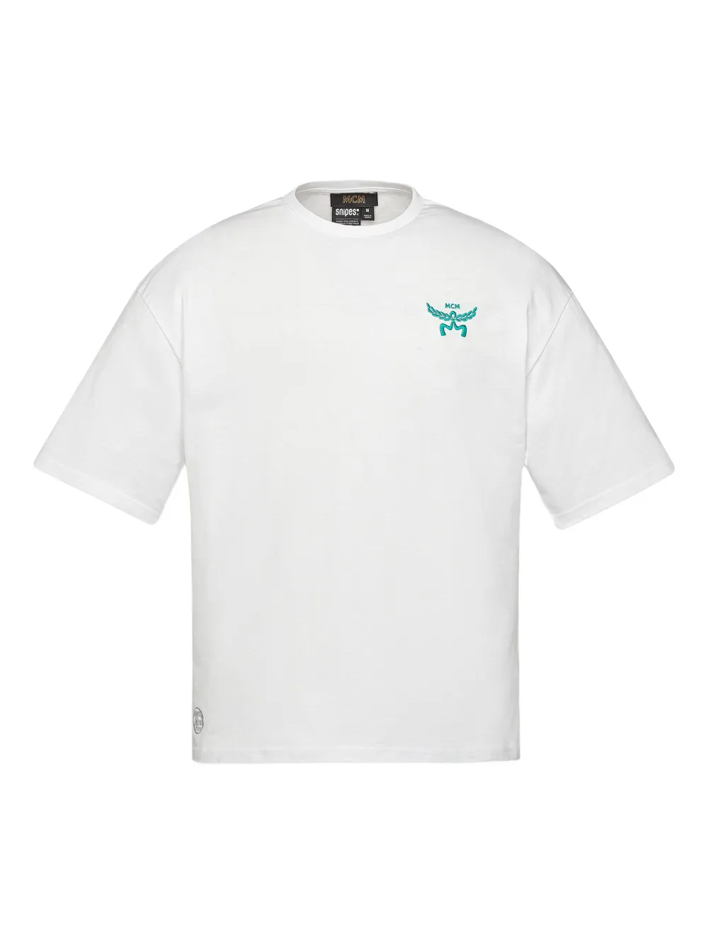 MCM x SNIPES T-shirt met stras en logoprint Wit