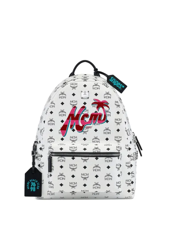 MCM x Snipes Stark Backpack White FARFETCH BH