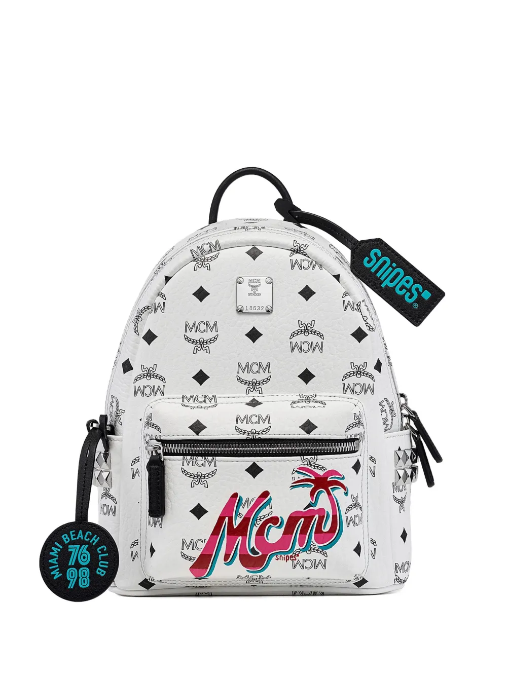 MCM x Snipes Stark rugzak Wit
