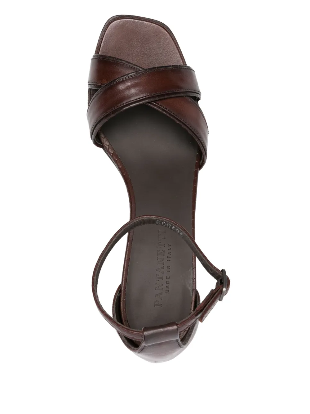 Pantanetti 60mm leather sandals Brown