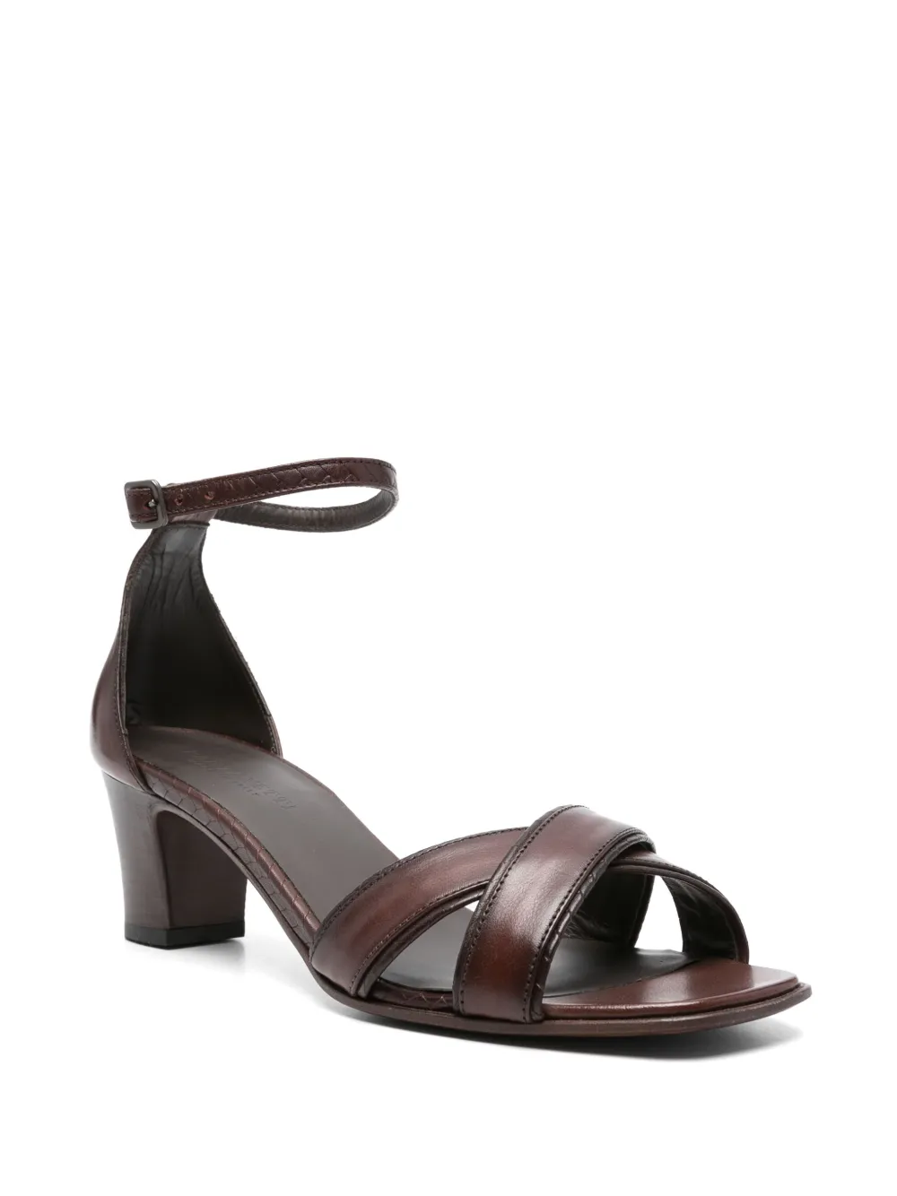 Pantanetti 60mm leather sandals Brown