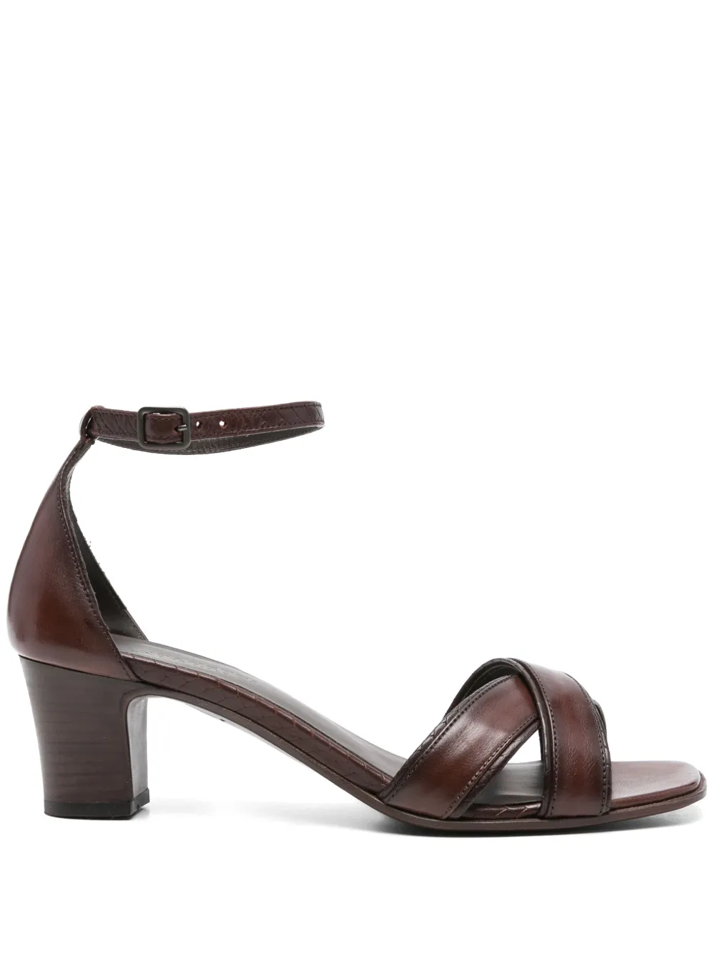 Pantanetti 60mm leather sandals Brown