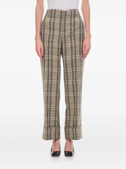 Durazzi Milano  tartan-check cuffed trousers