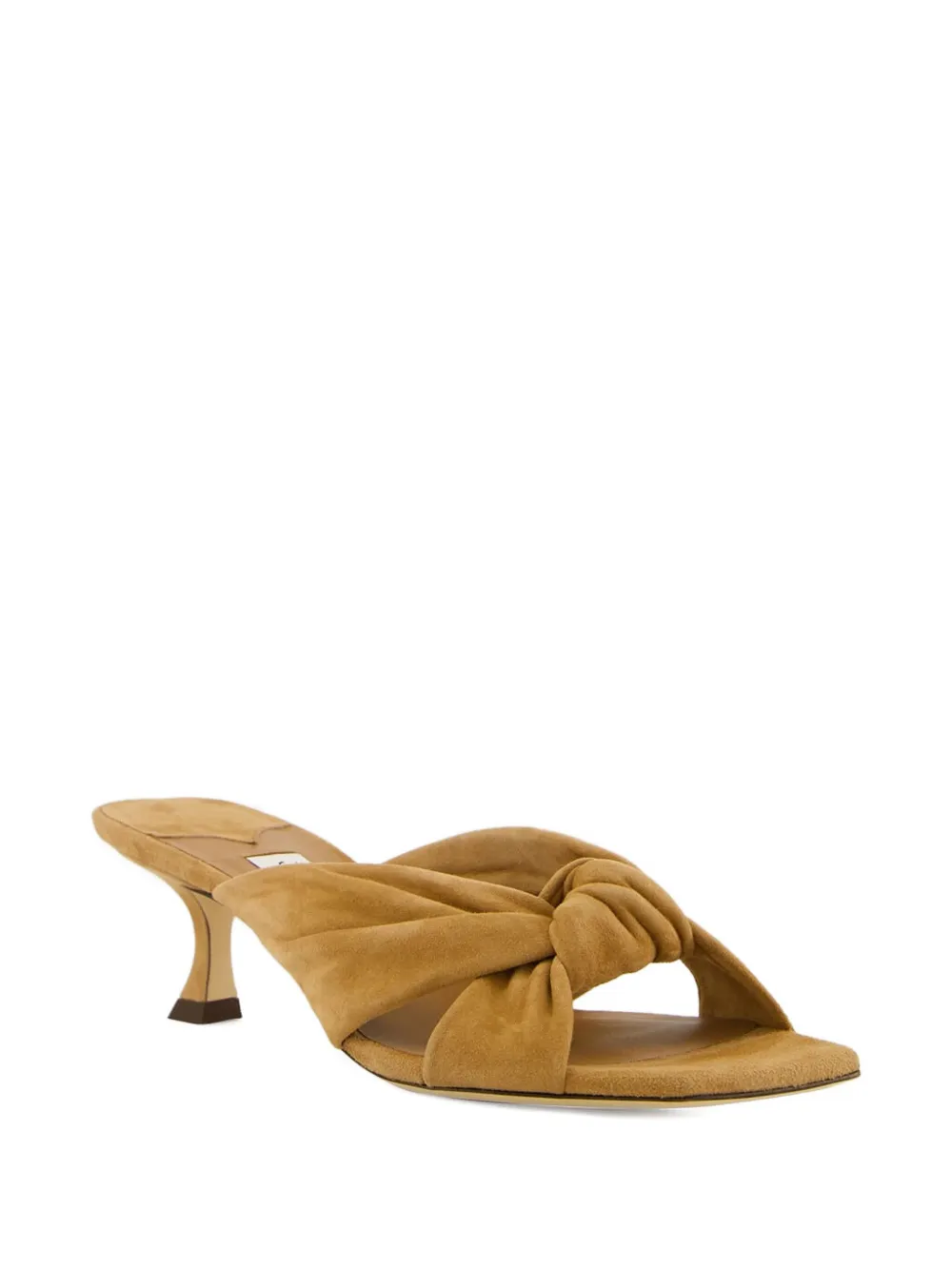 Jimmy Choo 50mm knotted suede sandals Brown