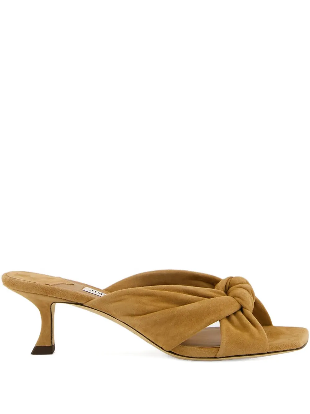 Jimmy Choo 50mm knotted suede sandals Brown