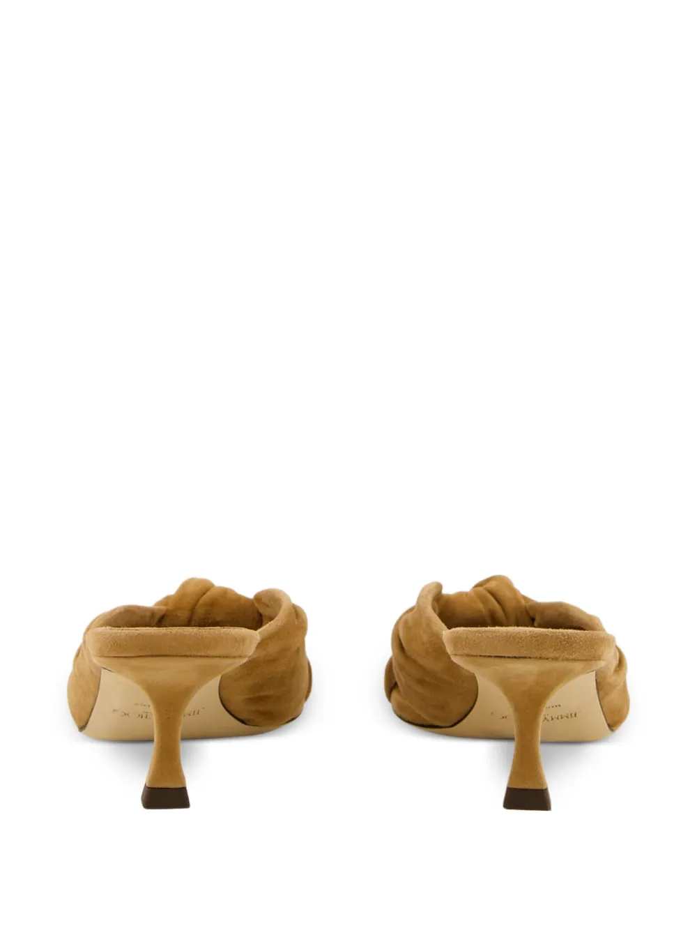 Jimmy Choo 50mm knotted suede sandals Brown