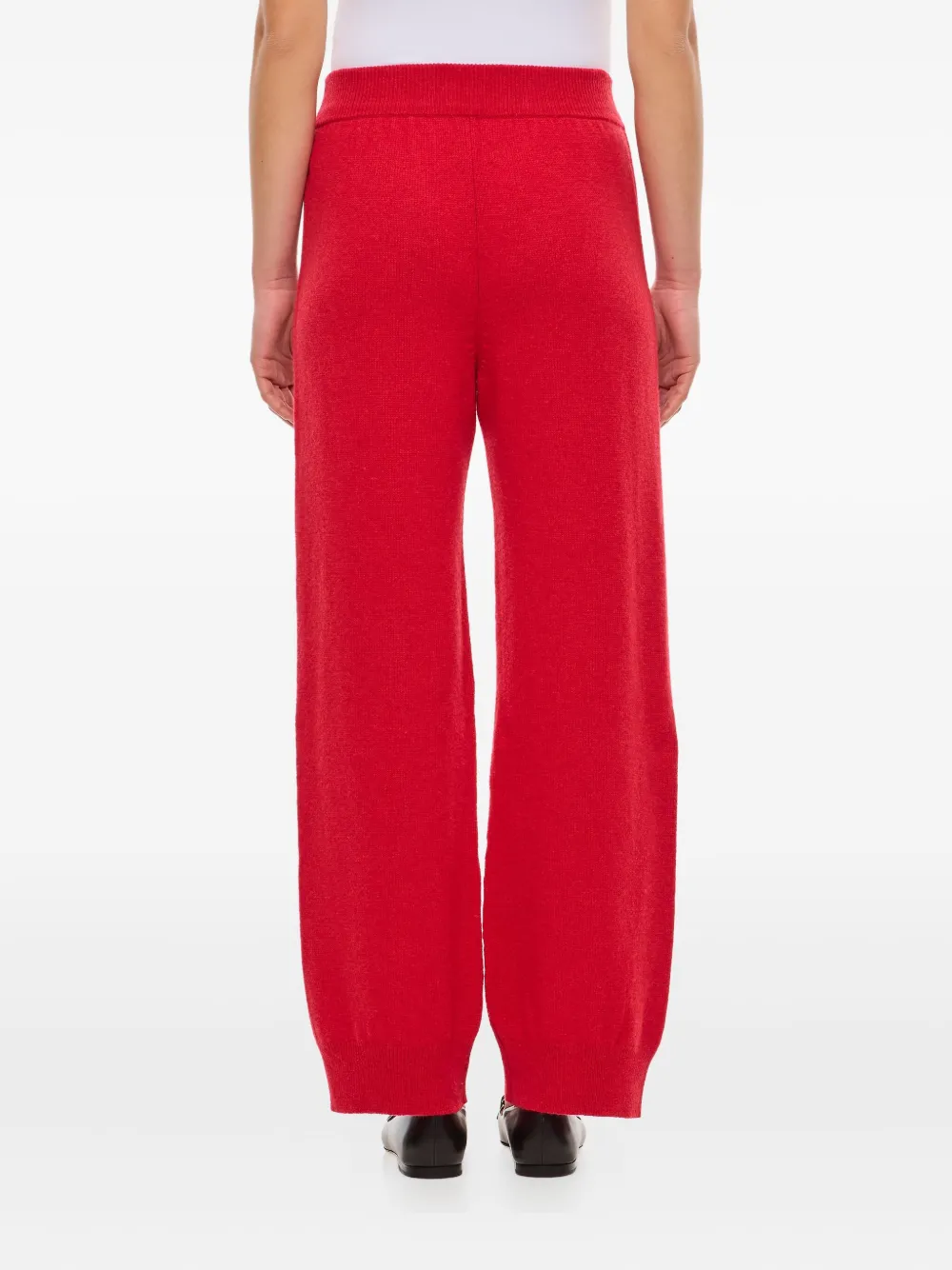 Barrie ribbed-hem trousers Rood