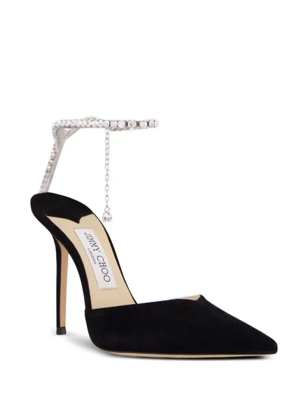 Jimmy Choo Saeda ビジューチェーン パンプス | ブラック | FARFETCH JP