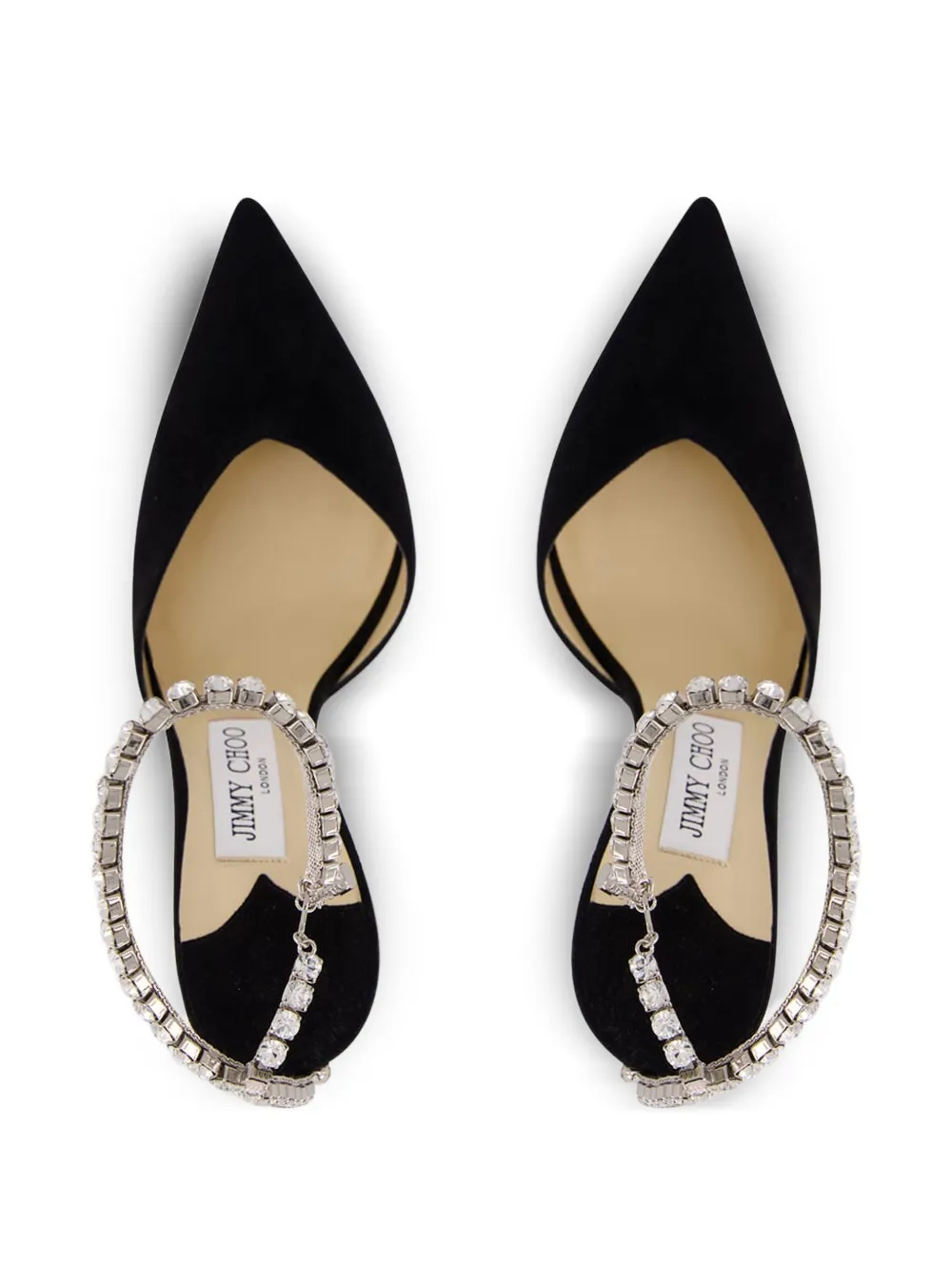 Jimmy Choo Saeda ビジューチェーン パンプス | ブラック | FARFETCH JP
