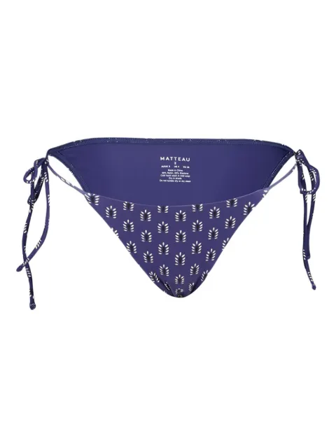 Matteau string-tie patterned bikini briefs