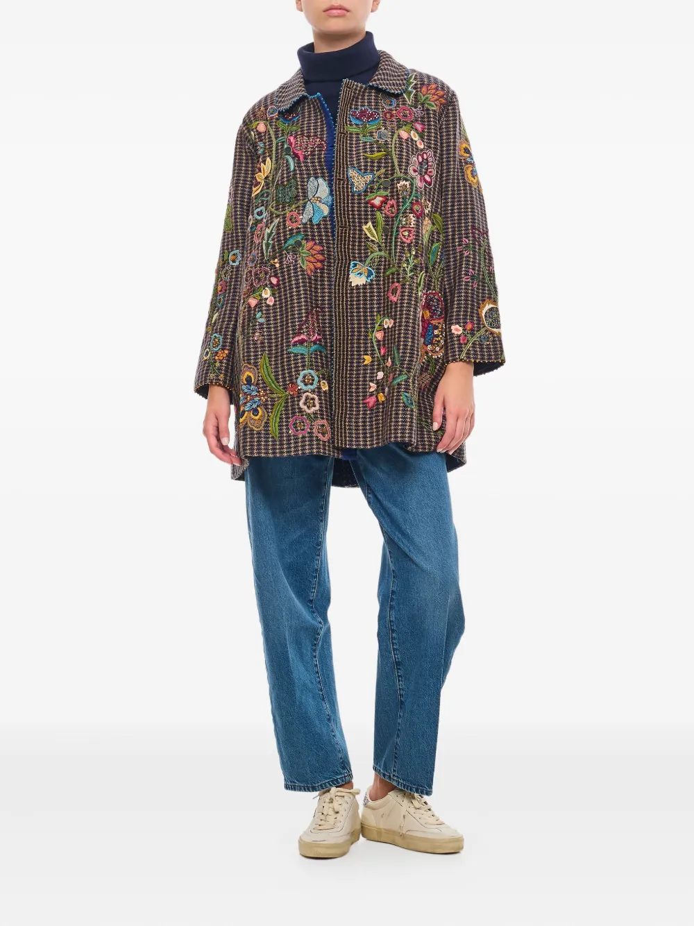 Pero floral-embroidered coat | Single Breasted Coats | Image 2