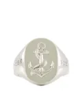 Alexander McQueen anchor signet ring - Silver