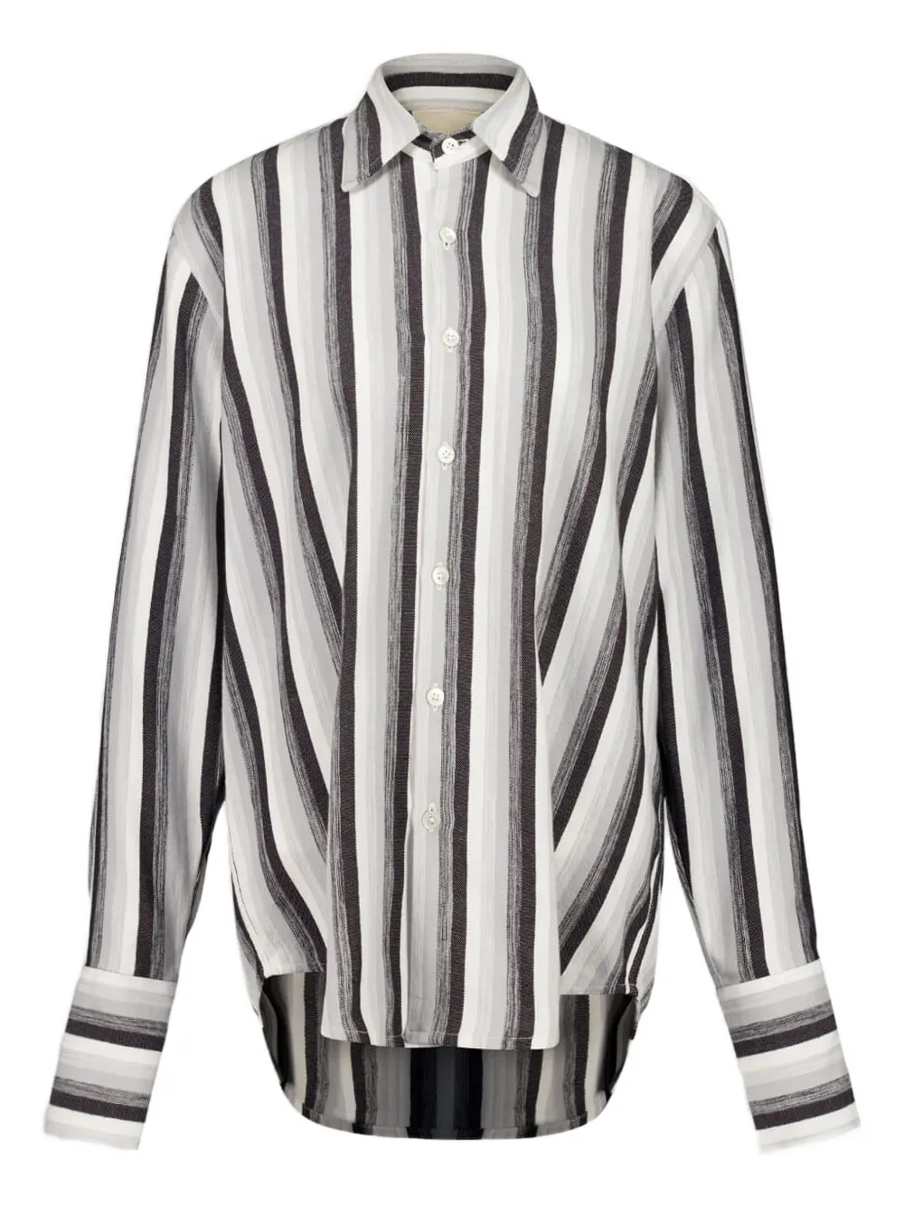 Marrakshi Life French-cuff Striped Shirt In Multi