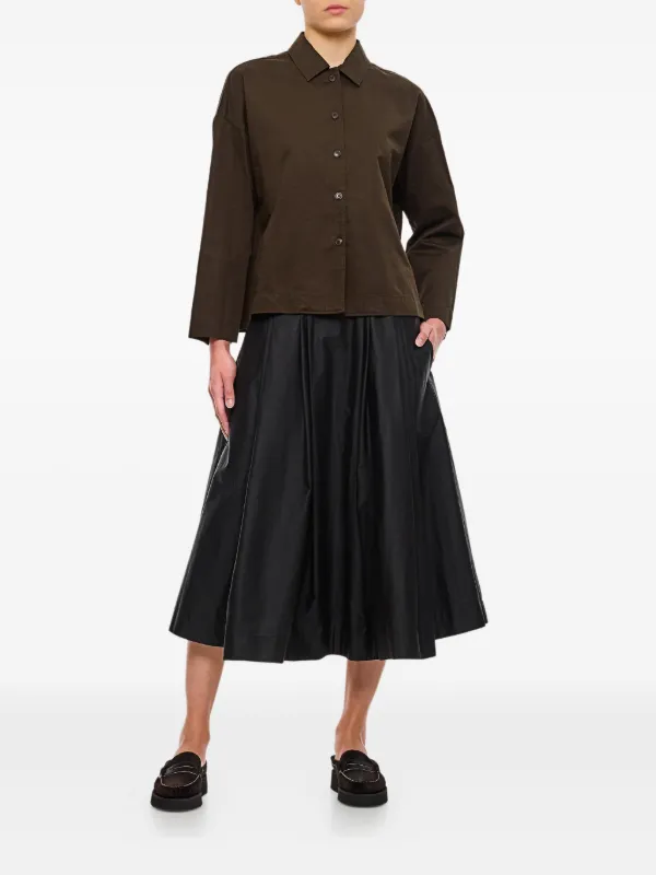 Casey Casey Anarchic Pleated Midi Skirt | Black | FARFETCH