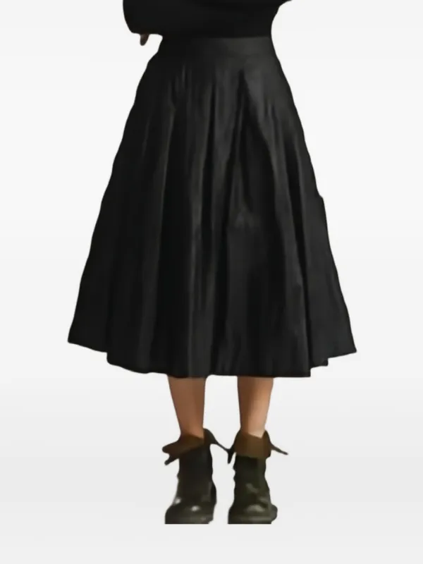 Casey Casey Anarchic Pleated Midi Skirt | Black | FARFETCH