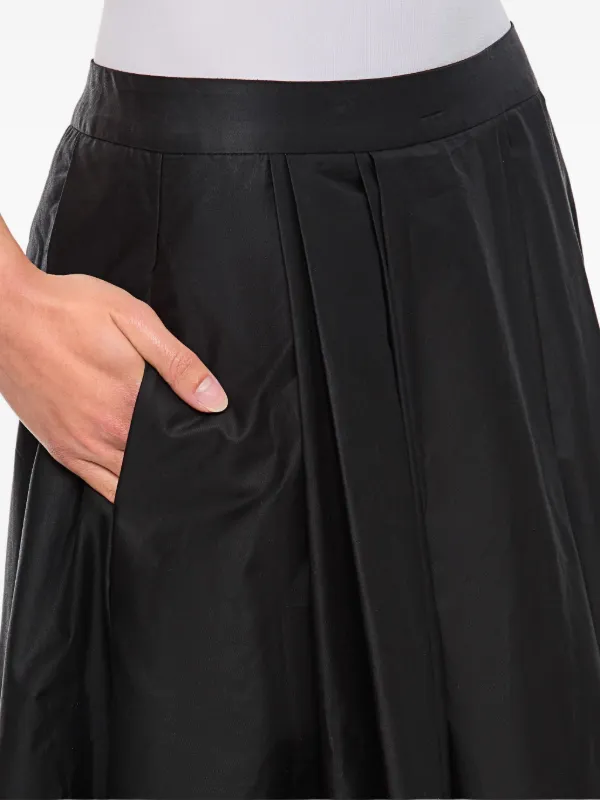 Casey Casey Anarchic Pleated Midi Skirt | Black | FARFETCH