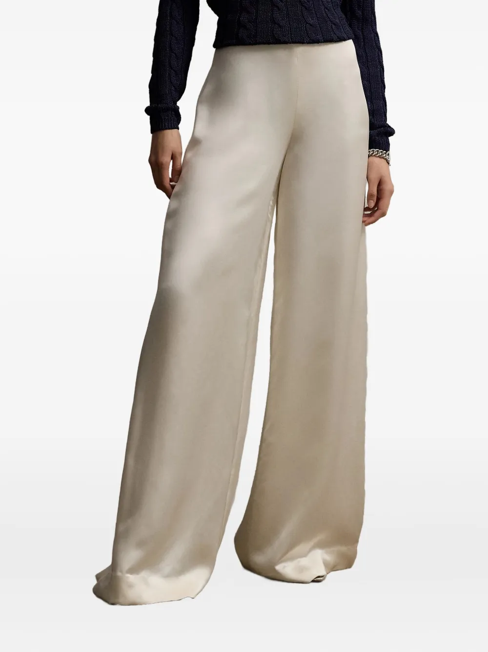 Ralph Lauren Collection Satijnen broek Wit