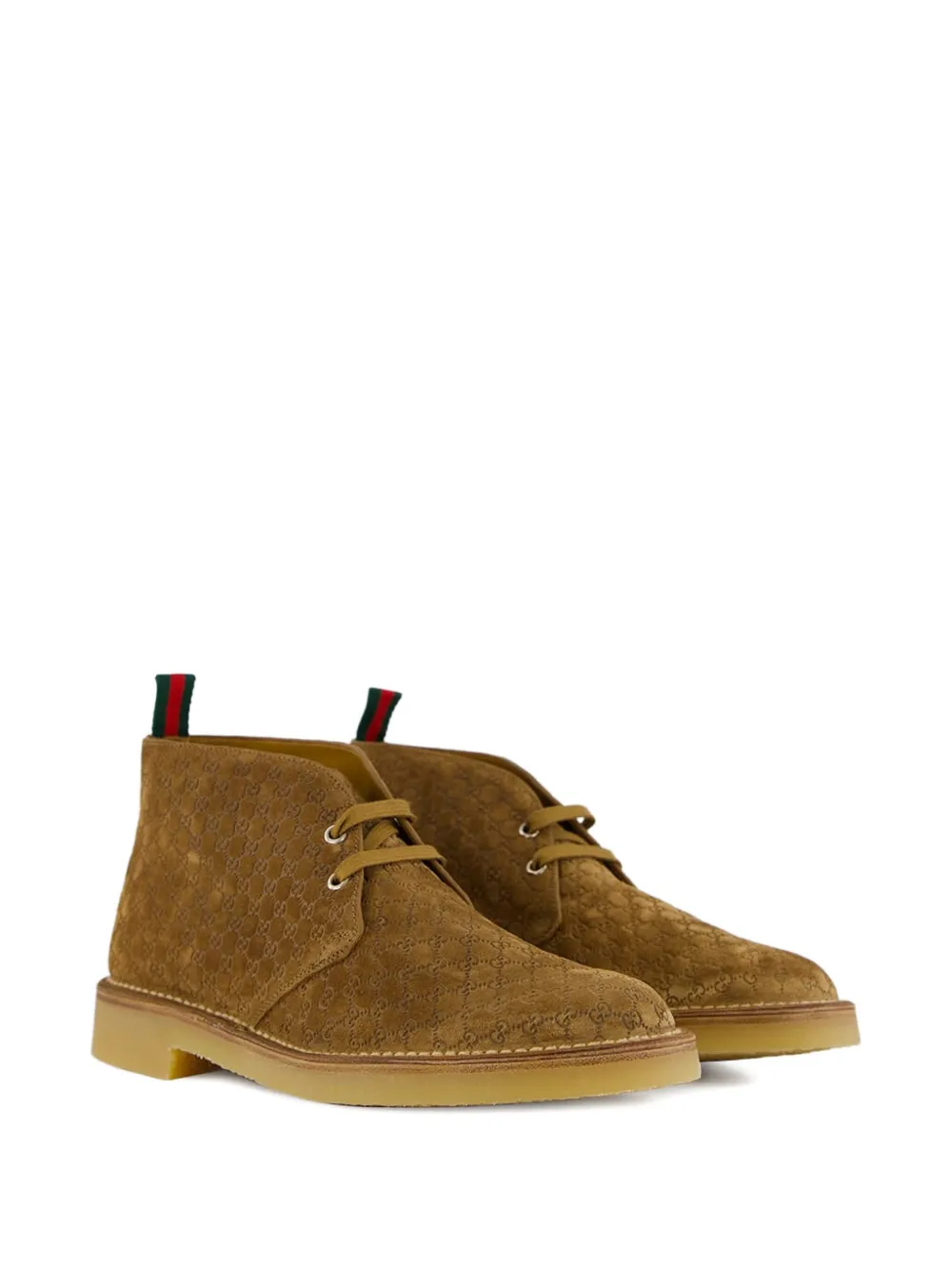 Gucci GG monogram suede boots Bruin