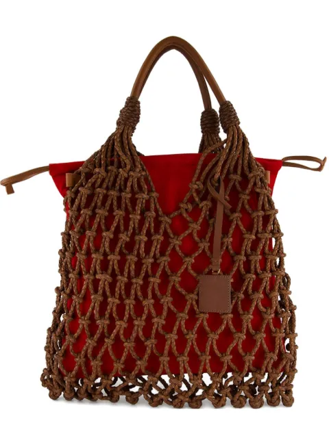 PAULA medium macramé-net tote bag