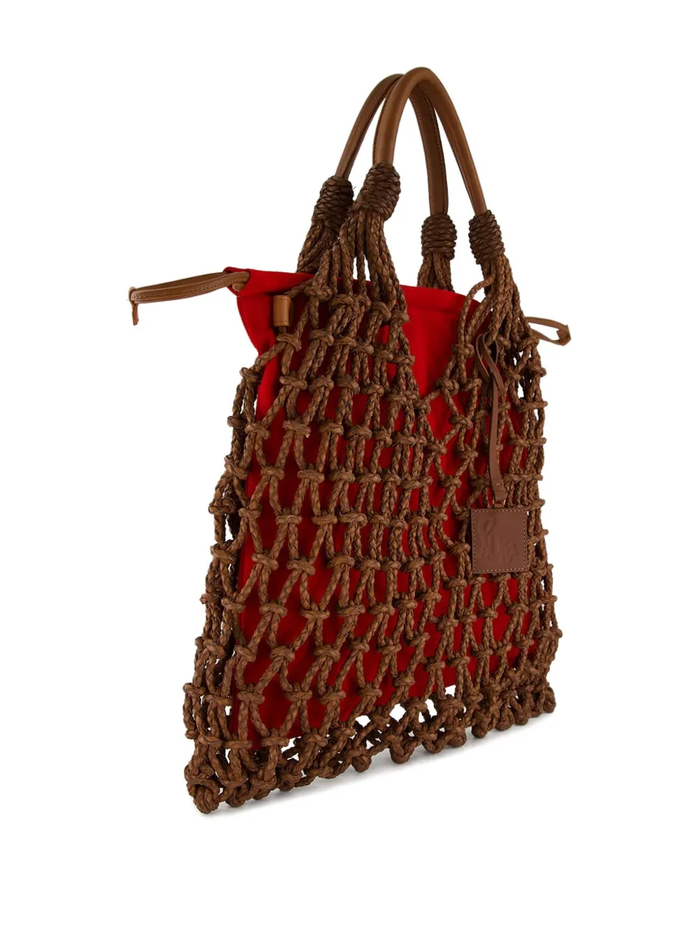  Paula Medium Macramé-net Tote Bag - Red 