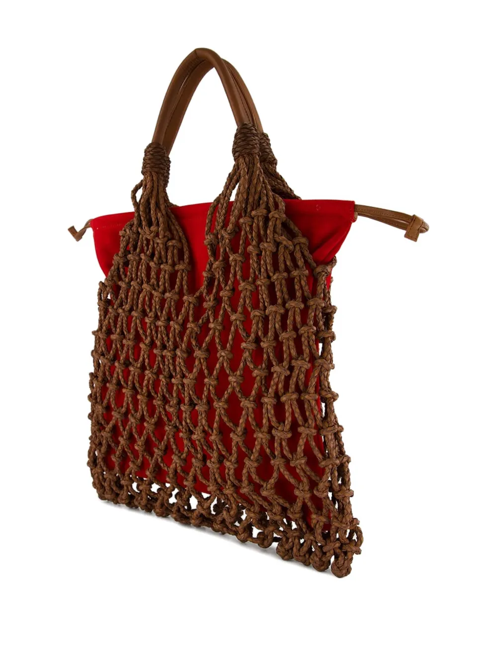  Paula Medium Macramé-net Tote Bag - Red 