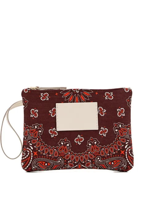 CUBA LAB Tropicana paisley-print zipped clutch