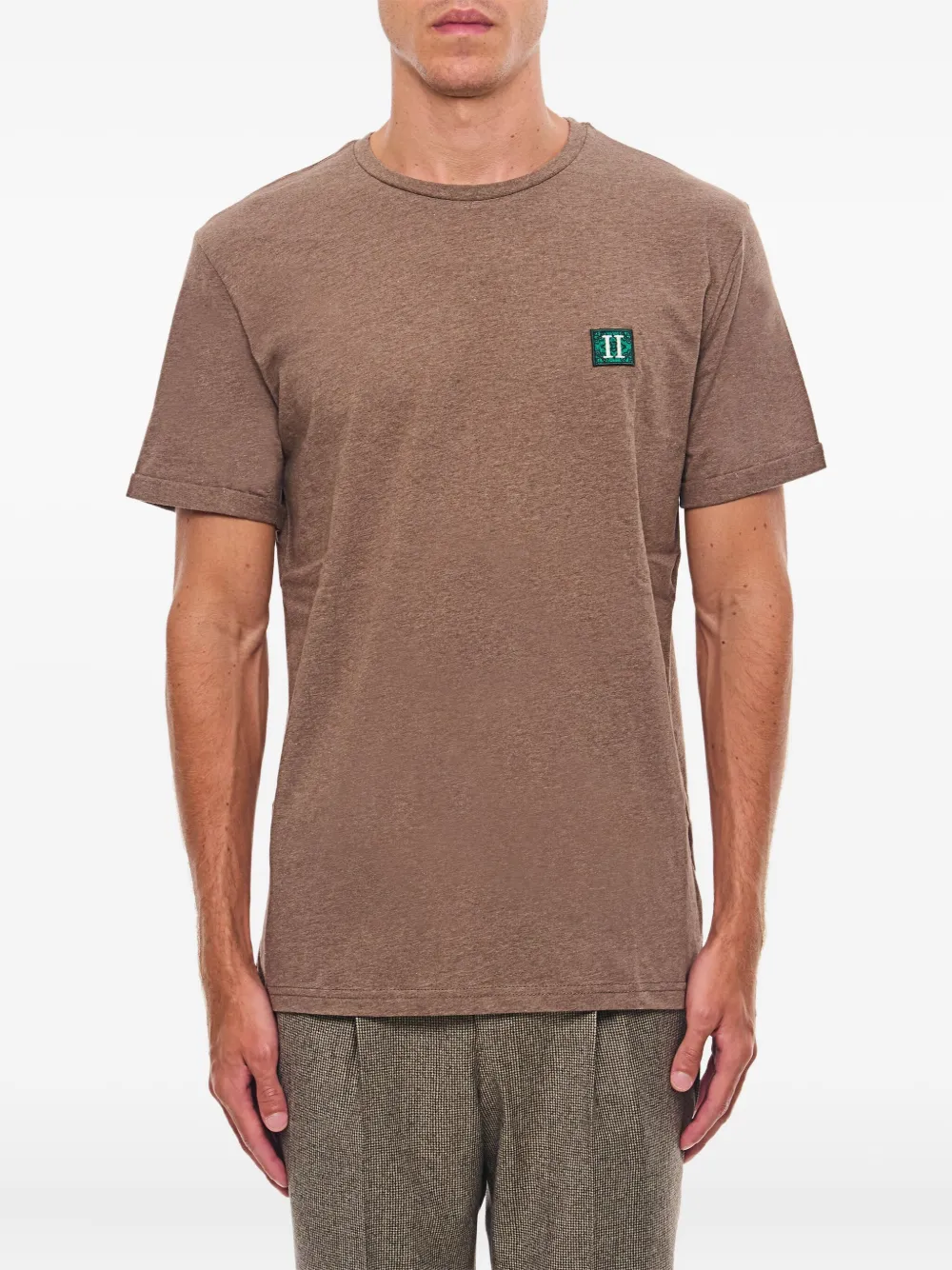 Les Deux logo-detail short-sleeve T-shirt | Brown | Image 1