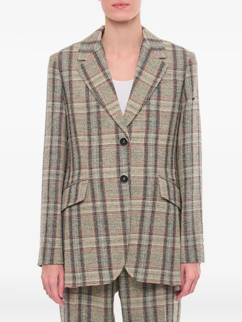 Durazzi Milano  tartan check single-breasted jacket