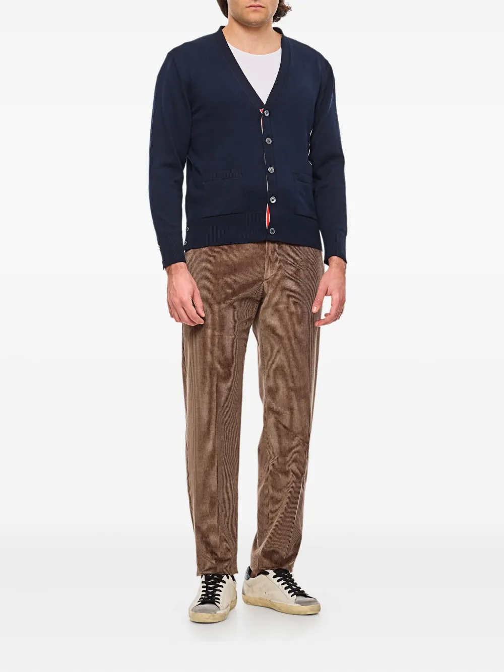 Tagliatore Ribfluwelen broek Bruin
