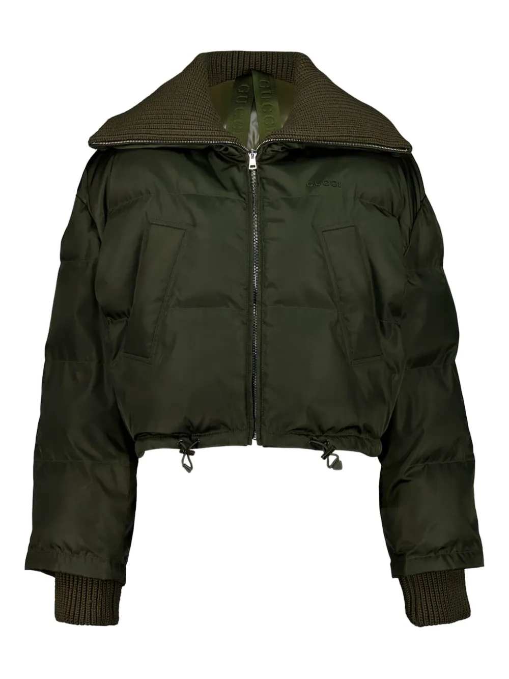 Gucci Zipped Bomber Jacket In Green