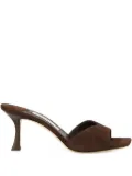 Jimmy Choo 70mm Skye suede heeled sandals - Brown