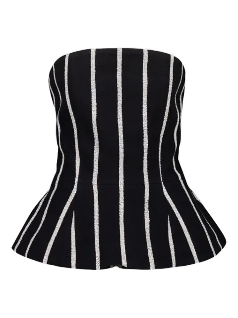 Marrakshi Life striped peplum top