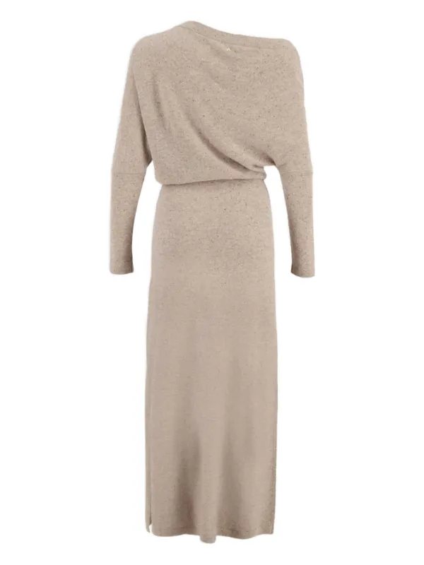 Altuzarra Kasos Asymmetric Cashmere Dress | Neutrals