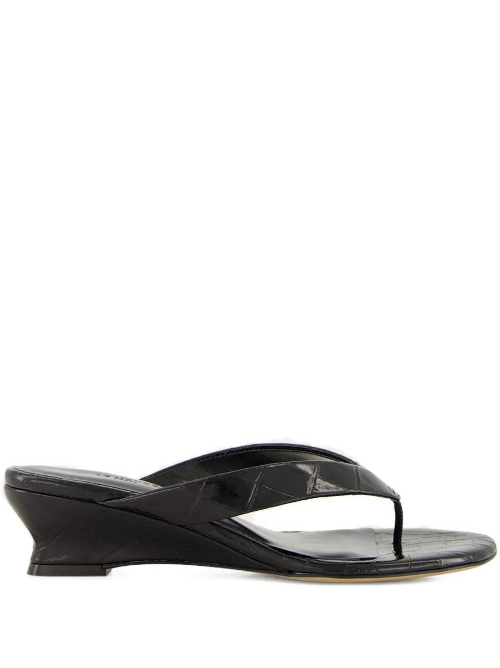 Le Monde Beryl 40mm micro wedge thong sandals Black