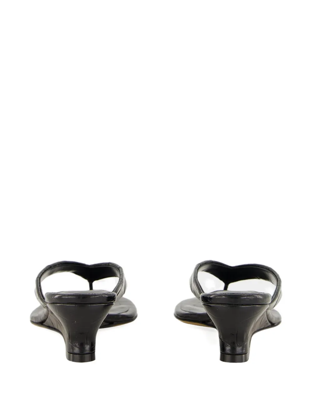 Le Monde Beryl 40mm micro wedge thong sandals Black