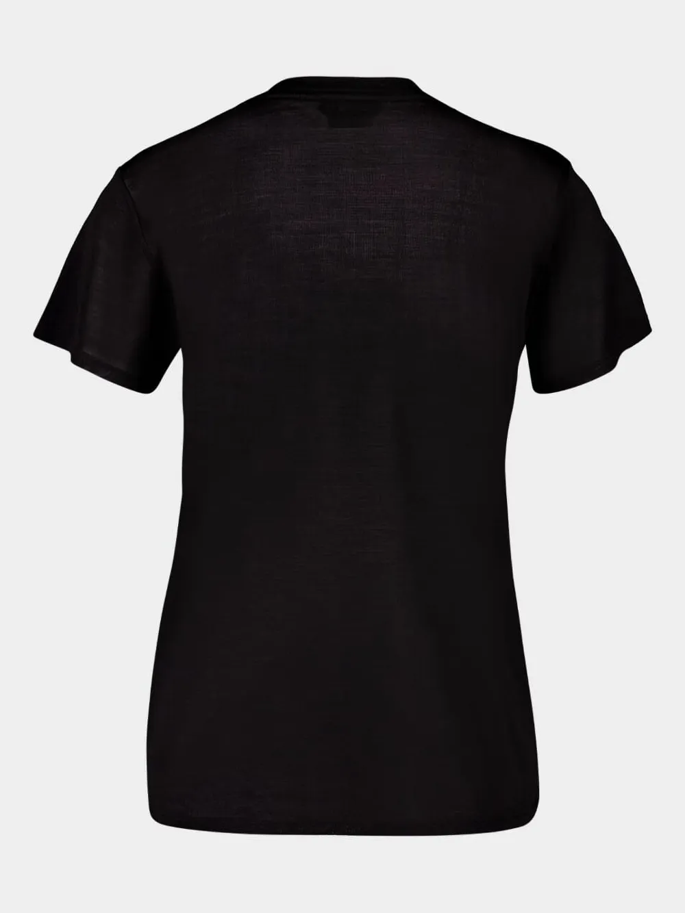 TOM FORD Geribbeld zijden T-shirt Zwart