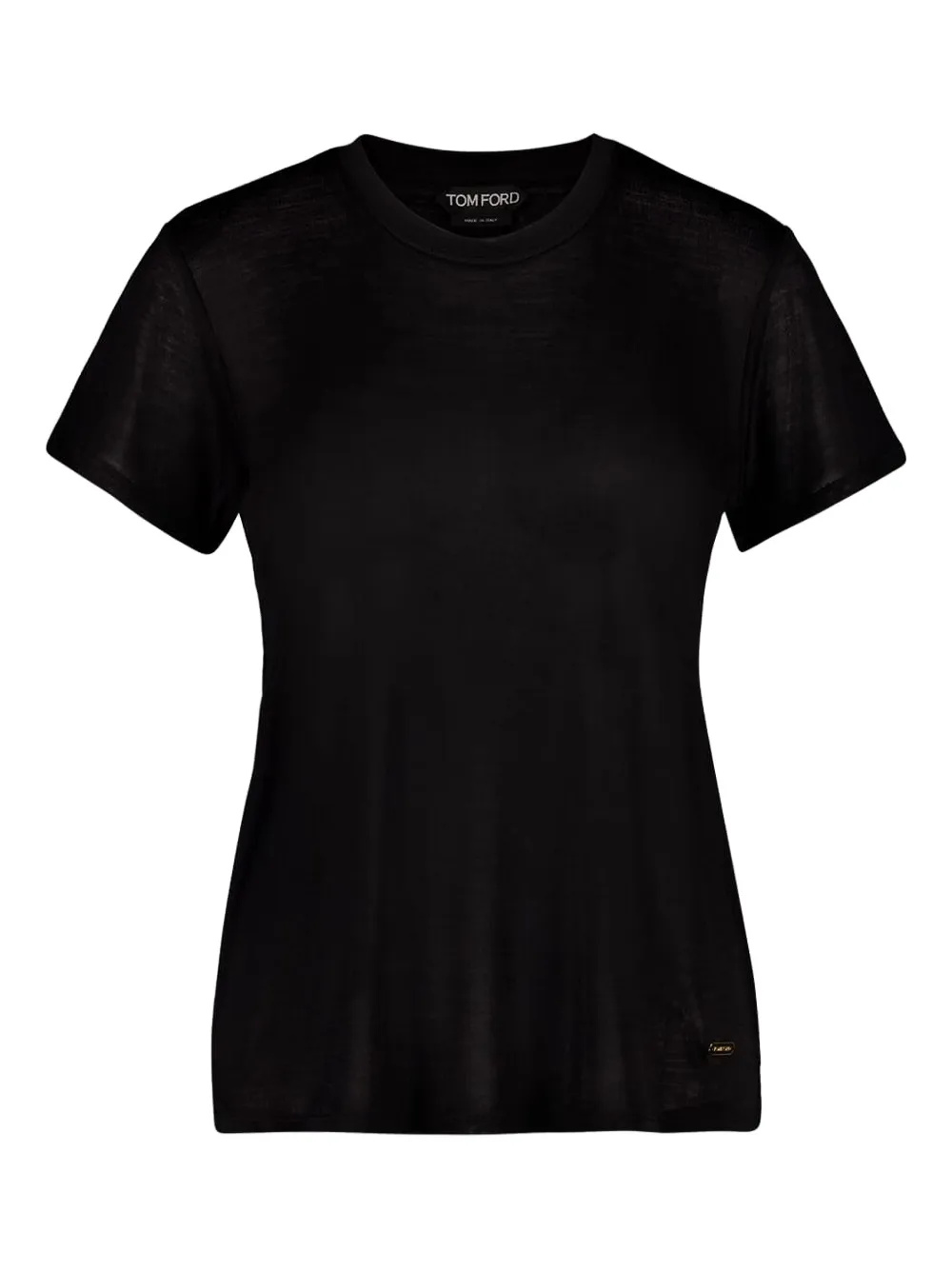 TOM FORD rib-jersey silk T-shirt Zwart