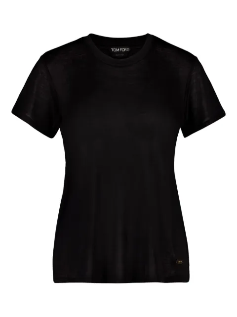 TOM FORD rib-jersey silk T-shirt