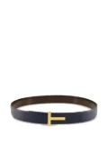 TOM FORD reversible logo-buckle leather belt - Blue