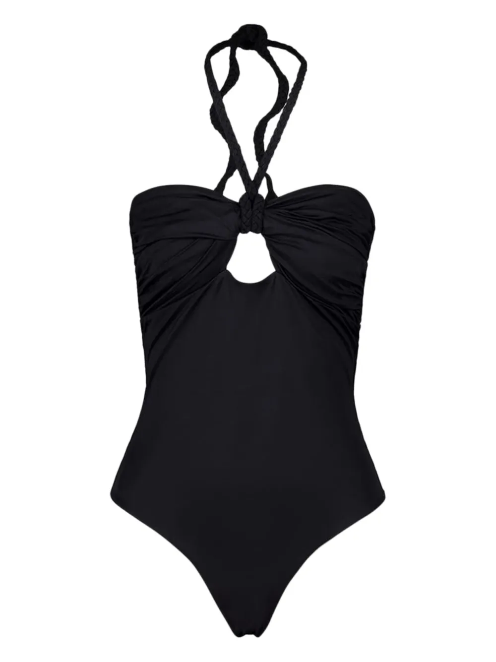 Johanna Ortiz braided-strap halterneck swimsuit - ブラック Johanna Ortiz braided-strap halterneck swimsuit - ブラック